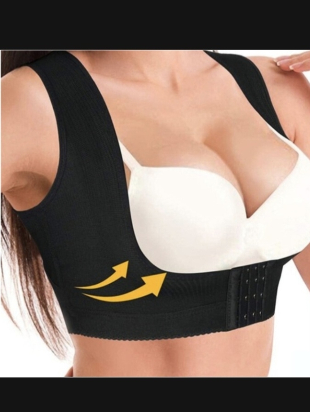 Shapewear Bralette Black Front-Closure